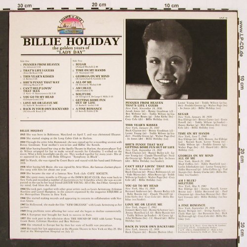 Holiday,Billie: The golden years of Lady Day, Giants Of Jazz (LPJT 10), I, 1936-41 Typ: LP Best.-Nr.: V4792 Preis: 7,50 Euro