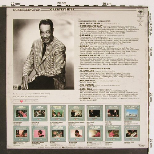Ellington,Duke: Greatest Hits-I Love Jazz, CBS (21 059), NL, 1983 Typ: LP Best.-Nr.: V4807 Preis: 7,50 Euro