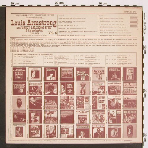 Armstrong,Louis & Orch.: Vol.6, Savoy Ballroom Five, Joker(SM 3747), I, 1975 - LP - V4833 - 7,50 Euro
