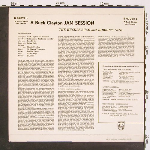 Clayton,Buck: Jam Session,Huckle-Buck/Robbin's Ne, Philips(B 07022 L), NL, 1955 - LP - V4845 - 20,00 Euro