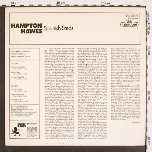 Hawes,Hampton: Spanish Steps '68, Black Lion (BLP 30111), NL, 1971 Typ: LP Best.-Nr.: V4847 Preis: 17,50 Euro