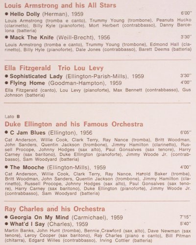 Armstrong,Louis: Fitzgerald, Ellington, Ray Charles, I Grandi del Jazz(GJ-1), I, Foc,  - LP - V4901 - 7,50 Euro