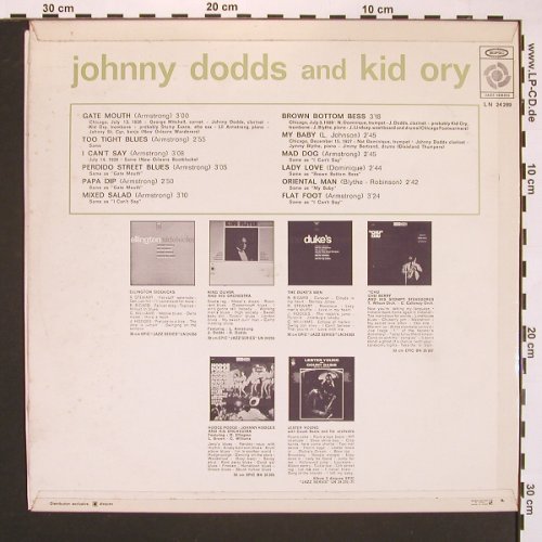 Dodds,Johnny & Kid Ory: Same (1926/1928), Epic(LN 24 269), F,  - LP - V4942 - 6,00 Euro