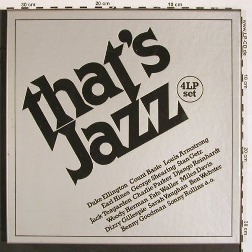 V.A.That's Jazz: Box, 48Tr. ,Club Edition, BRC (31 058 1 MONO), D, 1980 Typ: 4LP Best.-Nr.: V5030 Preis: 12,50 Euro
