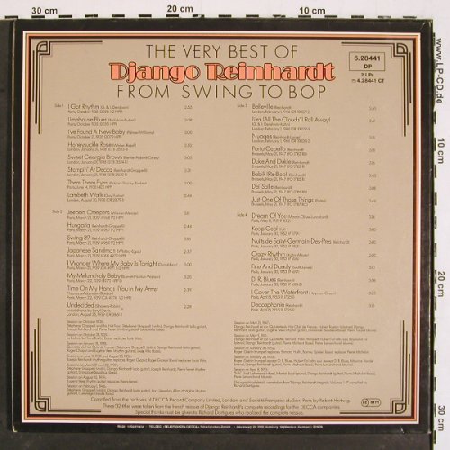 Reinhardt,Django: The Very Best Of, Foc, Decca(6.28441 DP), D, 1978 - 2LP - V5049 - 9,00 Euro