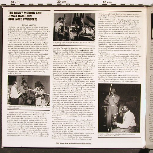 Morton,Benny & Jimmy Hamilton: Blue Note Swingtets, Foc (1945), Mosaic, LimEd.7500items(MR1-115), US, 1986 - LP - V5154 - 20,00 Euro