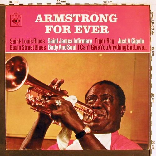 Armstrong,Louis: For Ever, m-/vg+, CBS (52 027), D Typ: LP Best.-Nr.: V6019 Preis: 5,00 Euro