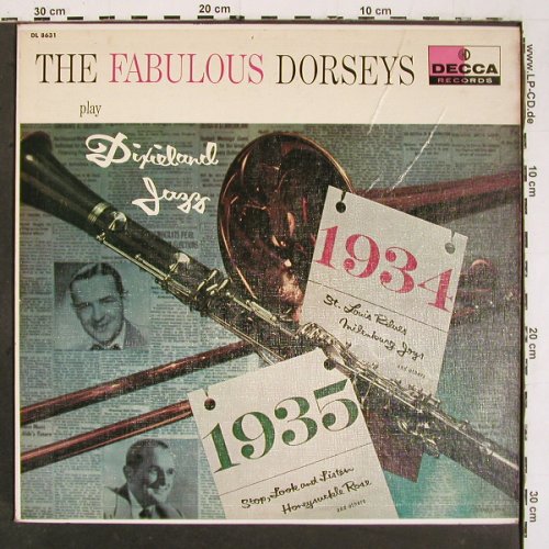 Dorsey Brother Orchester: Tha Fabulous ...at Dixieland Jazz, Decca, Promo(DL 8631), US, m-/vg+, 1957 - LP - V6180 - 15,00 Euro