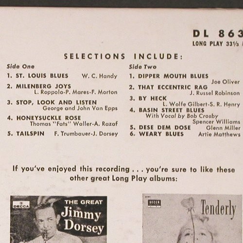 Dorsey Brother Orchester: Tha Fabulous ...at Dixieland Jazz, Decca, Promo(DL 8631), US, m-/vg+, 1957 - LP - V6180 - 15,00 Euro