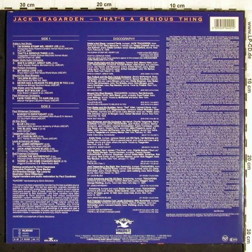 Teagarden,Jack: That's A Serious Thing (1928-1957), Bluebird (NL90440), D, 1990 Typ: LP Best.-Nr.: V6582 Preis: 12,50 Euro.
