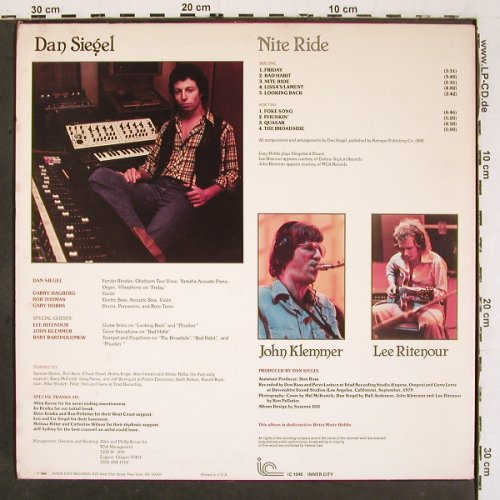 Siegel,Dan: Nite Ride, Inner City(IC 1046), US, 1980 - LP - V6957 - 7,50 Euro