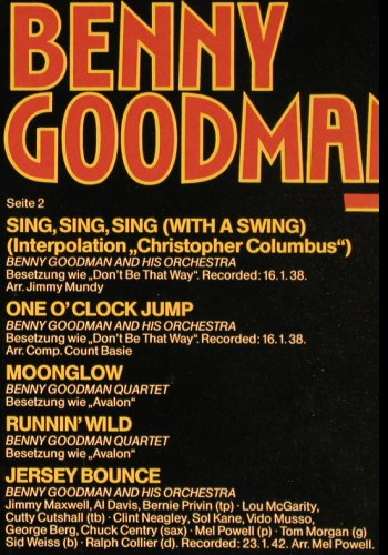Goodman,Benny: Same, Europa (111 408.5), D, 1979 Typ: LP Best.-Nr.: V6970 Preis: 5,00 Euro.