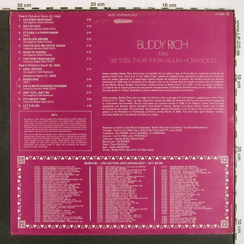 Rich,Buddy: 1946-Live Session a.t.Palladium, Musidisc(30 JA 5206), F, 1977 - LP - V7014 - 7,50 Euro