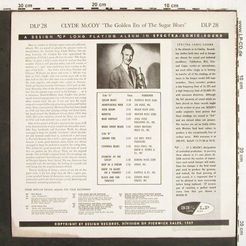 McCoy,Clyde: The Golden Era o.t.Sugar Blues, Design(DLP 28), US, 1957 - LP - V7038 - 9,00 Euro