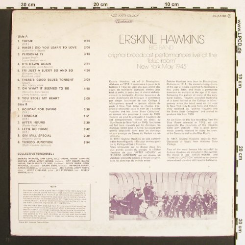 Hawkins,Erskine: Origin.Broadc.Perf.LiveBlueRoom'45, Musidisc (30 JA 5180), F Typ: LP Best.-Nr.: V7153 Preis: 9,00 Euro.