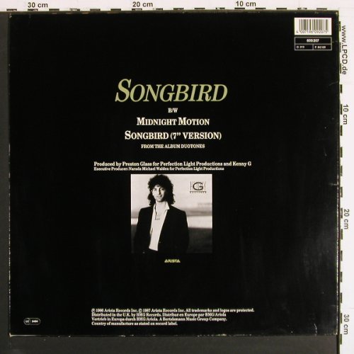 Kenny G: Songbird (5:00&sol;7")&sol;Midnight Motion, Arista (609 207), D, 1987 Typ: 12" Best.-Nr.: V7356 Preis: 3,00 Euro.