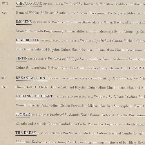 Sanborn,David: A Change Of Heart, WB (925 479-1), D, 1987 Typ: LP Best.-Nr.: Y9755 Preis: 6,00 Euro.