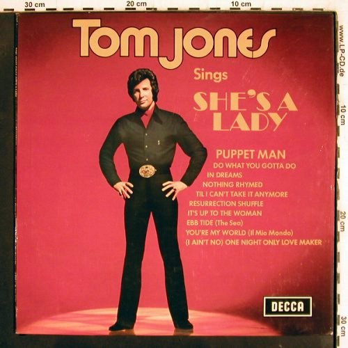 Jones,Tom: sings She's A Lady - Only COVER, Decca(SKL 5089), UK, 1971 - Cover - V4095 - 3,00 Euro