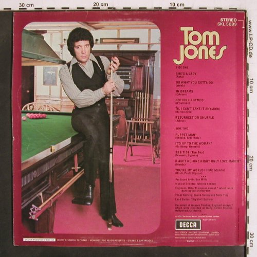 Jones,Tom: sings She's A Lady - Only COVER, Decca(SKL 5089), UK, 1971 - Cover - V4095 - 3,00 Euro