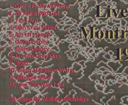 Etheridge,Melissa: Monteal '94, Live, FS-New, sealed, Hot Shots(H 88011), D,  - CD - 84504 - 10,00 Euro