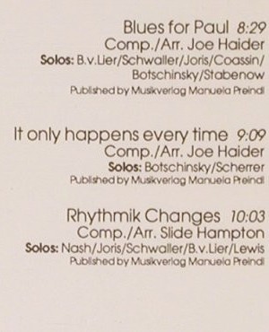 Haider Jazz Orchester,Joe: Keep Hot, Jeton (575/00154 J), D, 1987 Typ: CD Best.-Nr.: 84453 Preis: 7,50 Euro.