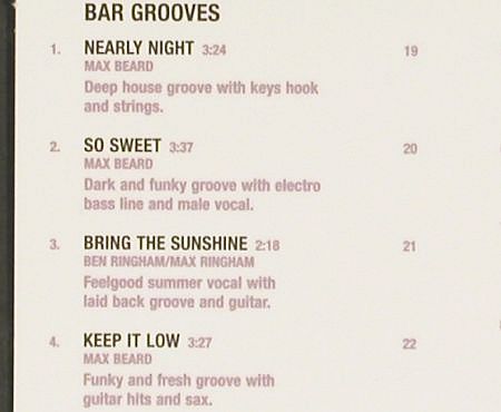 V.A.MXS 019-Clubbers's Guide 02: House,Urban,BarCulture,Chill, Digi, Match Production Music (MXS 019), EU, UK Typ: CD Best.-Nr.: 84476 Preis: 10,00 Euro.