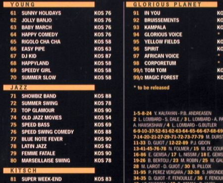 V.A.Library Kosinus: The 100 very best Jingles i.t.World, Kosinus (KOS 1000), F, Digi, 2002 Typ: CD Best.-Nr.: 84487 Preis: 5,00 Euro.