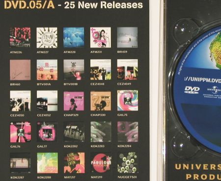V.A.Library UNIPPM DVD: Vol.05 - 50 new Releases, Universal (5A&sol;5B), EU, 2007 Typ: DVD*2 Best.-Nr.: Z212 Preis: 20,00 Euro.