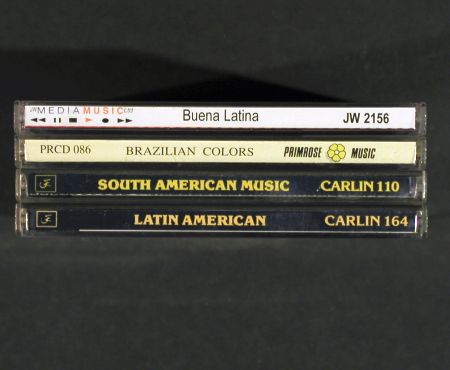 V.A.Library Carlin&sol;Primrose&sol;MediaM.: 4CD's aus div Lib., Latin American, Universal, EU, 2007 Typ: CD*4 Best.-Nr.: Z214 Preis: 10,00 Euro.