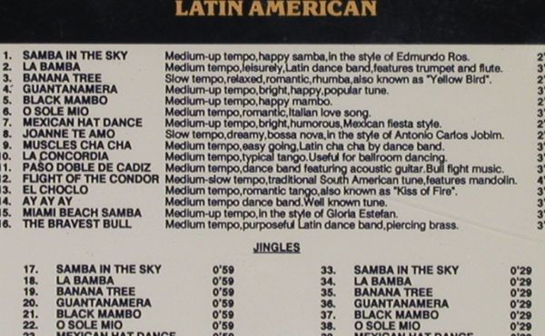 V.A.Library Carlin&sol;Primrose&sol;MediaM.: 4CD's aus div Lib., Latin American, Universal, EU, 2007 Typ: CD*4 Best.-Nr.: Z214 Preis: 10,00 Euro.
