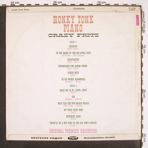 Crazy Fritz: Honky Tonk Piano, POP (Vogue) (ZS 10043), D Typ: LP Best.-Nr.: V2677 Preis: 5,00 Euro
