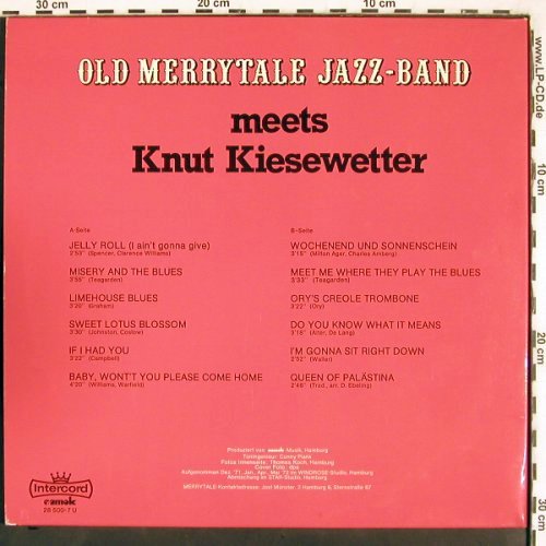 Old Merry Tale Jazzband: meets Knut Kiesewetter, Foc, Intercord/aamok (28 500-7 U), D, 1972 Typ: LP Best.-Nr.: V2717 Preis: 9,00 Euro