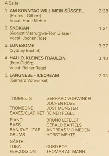 Old Merry Tale Jazzband: ...like Ice In The Sunshine, Pinorrekk, Langnese (HB-P-7014), D, 1987 Typ: LP Best.-Nr.: V2718 Preis: 7,50 Euro