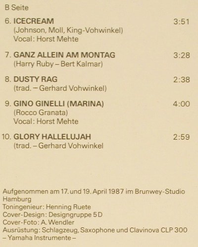 Old Merry Tale Jazzband: ...like Ice In The Sunshine, Pinorrekk, Langnese (HB-P-7014), D, 1987 Typ: LP Best.-Nr.: V2718 Preis: 7,50 Euro