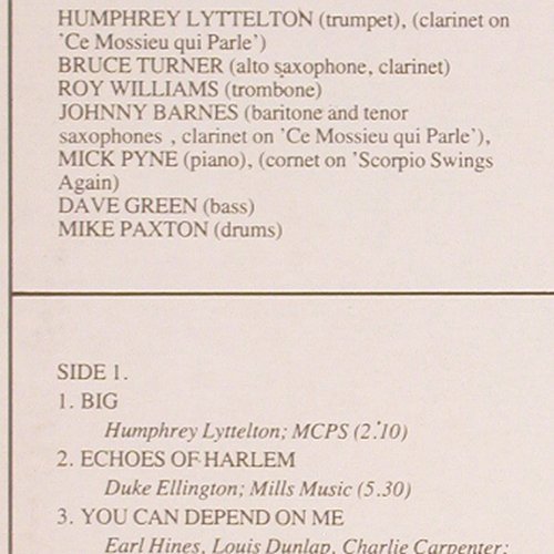 Lyttelton,Humphrey: Echoes of Harlem (1981), m-/vg+, Black Lion (BLM 51011), D, 1982 Typ: LP Best.-Nr.: V4512 Preis: 7,50 Euro
