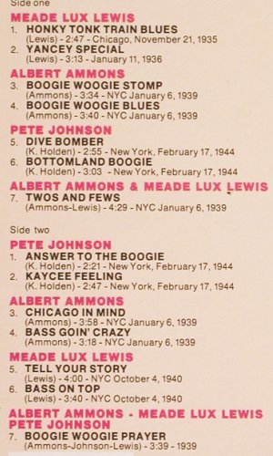 Ammons,Albert/P.Johnson/M.Lux Lewis: Genius of Boogie Woogie, Vol.2, Joker (SM 4082), I, 1935-44, 1984 Typ: LP Best.-Nr.: V4793 Preis: 7,50 Euro