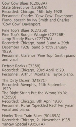 V.A.The Boogie Woogie Masters: Cow Cow Davenport.. Pete Johnson, Affinity(AFS 1005), UK, 1983 - LP - V4806 - 7,50 Euro