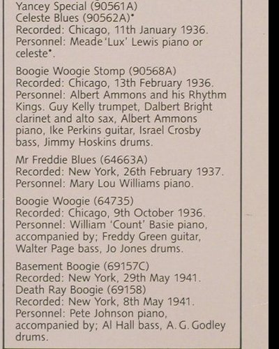 V.A.The Boogie Woogie Masters: Cow Cow Davenport.. Pete Johnson, Affinity(AFS 1005), UK, 1983 - LP - V4806 - 7,50 Euro