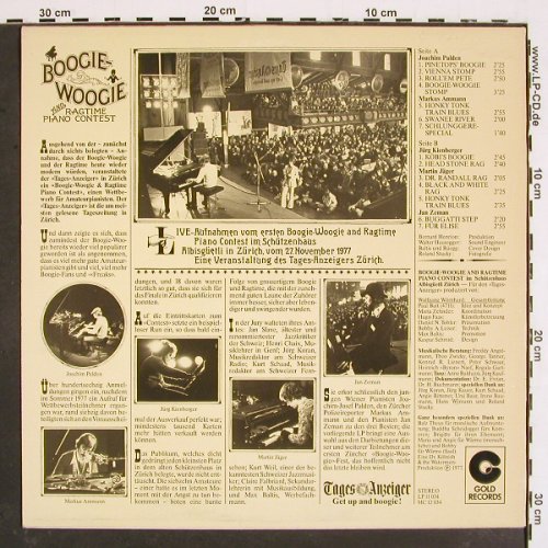 V.A.Boogie Woogie & Ragtime Contest: Joachim Palden.. Jan Zeman, Live, Gold Rec. Tages Anzeiger (GOLD LP 11 034), CH, 1977 Typ: LP Best.-Nr.: V4828 Preis: 6,00 Euro