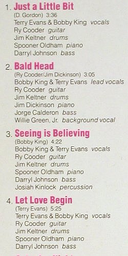 King,Bobby & Terry Evans: Live And Let Live!, Zensor(Marat CM 10), D, 1988 - LP - V5015 - 9,00 Euro