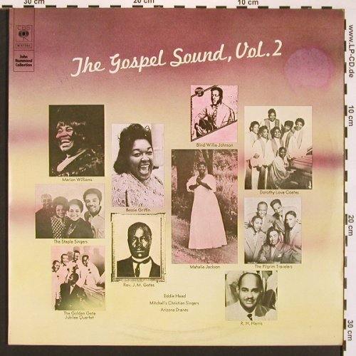 V.A.The Gospel Sound Vol.2: Blind Willie Johnson..Marion Wiliam, CBS (M 67280), NL, Foc, 1972 Typ: 2LP Best.-Nr.: V5066 Preis: 12,50 Euro