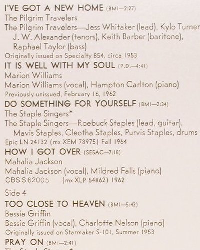V.A.The Gospel Sound Vol.2: Blind Willie Johnson..Marion Wiliam, CBS (M 67280), NL, Foc, 1972 Typ: 2LP Best.-Nr.: V5066 Preis: 12,50 Euro