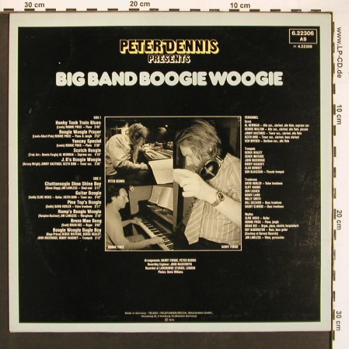 Dennis,Peter: presents Big Band Boogie Woogie, Telefunken (6.22306 AS), D, 1975 Typ: LP Best.-Nr.: V5866 Preis: 6,00 Euro