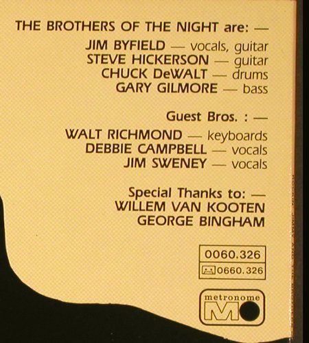 Rockin'Jimmy & t.Brothers o.t.Night: ...by the light of the moon !, Metronome (0060.326), D, 1980 Typ: LP Best.-Nr.: V6014 Preis: 7,50 Euro