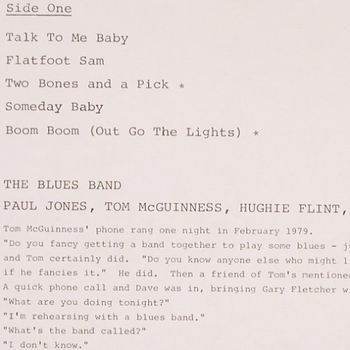 Blues Band: Official Blues Band Bootleg Album, Arista, pre Cover (202 021-320), D, 1980 Typ: LP Best.-Nr.: V6362 Preis: 7,50 Euro.