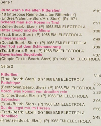 Hot Dogs: Ja so warn's die alten Rittersleut', MFP (1 M 048-31 059), D Typ: LP Best.-Nr.: V7335 Preis: 5,00 Euro.