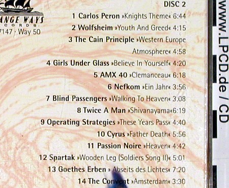 V.A.The Ship 2: 30 Tr. (Peron, Wofsheim., AMX40...), Indigo (1150-2), D Typ: 2CD Best.-Nr.: 84521 Preis: 5,00 Euro.