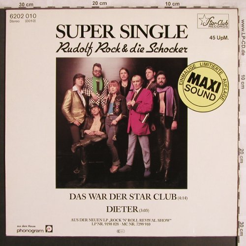 Rudolf Rock & die Schocker: Das war der Star Club / Dieter, Star Club(6202 010), D, 1979 - 12inch - V1864 - 7,50 Euro