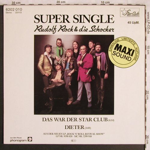 Rudolf Rock & die Schocker: Das war der Star Club / Dieter, Star Club(6202 010), D, 1979 - 12inch - V1864 - 7,50 Euro