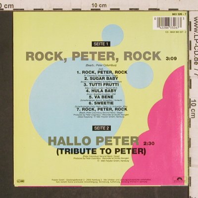 Kraus,Peter: Rock Peter Rock / Hallo Peter, Polydor (863 326-7), D, Ri, 1992 Typ: 7" Best.-Nr.: T5798 Preis: 5,00 Euro